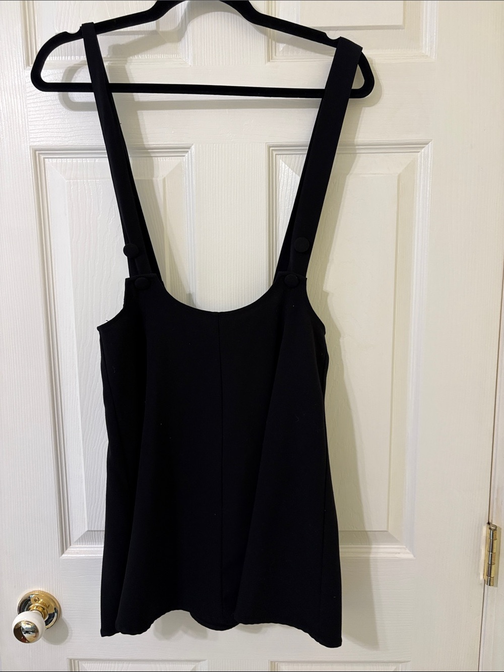 Forever 21 Black Mini Pinafore Skirt with Straps
